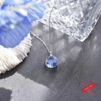 itsmos ocean blue gradient color change shell pendant necklace star river s95 sterling silver necklace luxury jewelry for women