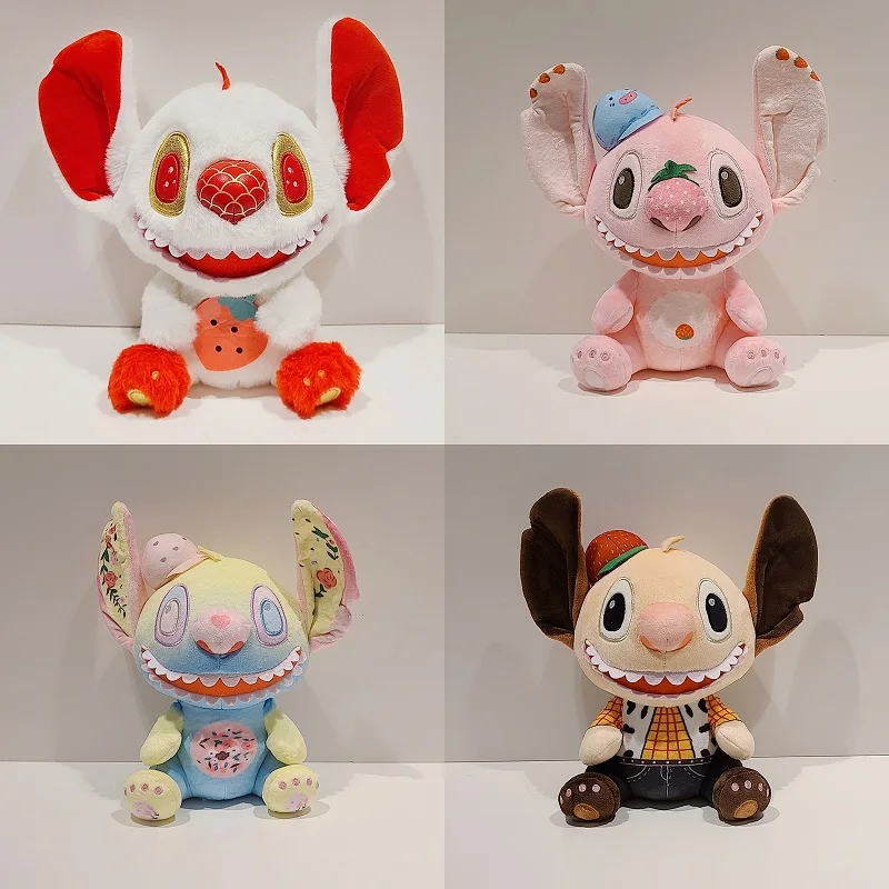 

Плюшевые куклы «Стич» с принтом Диснея, милая мультяшная аниме игрушка Лило и Стич, кавайные плюшевые игрушки, подарок для ребенка на день рождения, 20 см
