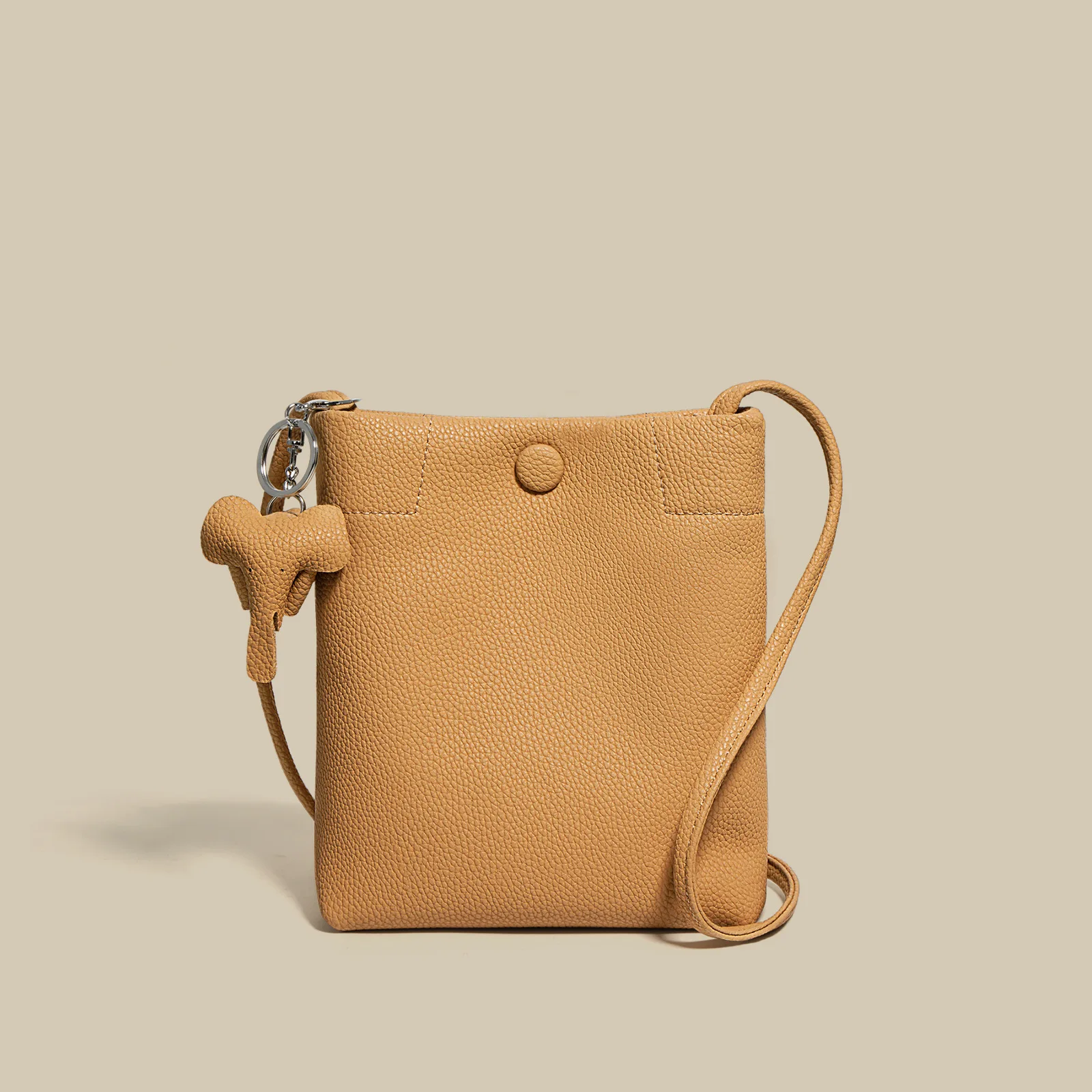 2023 New Luxury Soft Leather Bucket Bag for Women, Shoulder Crossbody Phone Bag Designer Handbag with Togo Genuine Leather