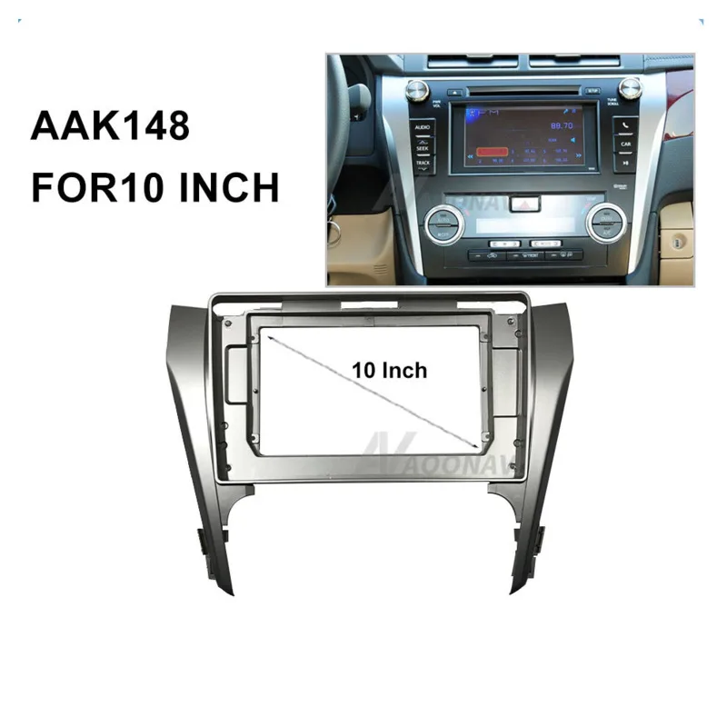 

10 дюймовая рамка для автомобильного радио и приборной панели, кронштейн для крепления приборной панели, Модернизированная рамка для DVD, облицовочный комплект, подходит для Toyota Camry 2012