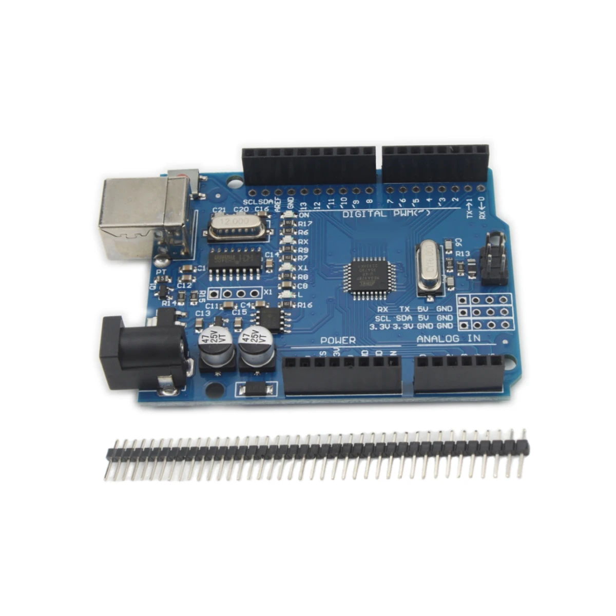 

DIY Electronics Development Board Module ATmega328P Chip CH340G Programming with Straight Pin Header for Arduino UNO R3 Kit