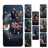 coffee girl food creative drawing phone case for samsung s20 lite s21 s10 s9 plus for redmi note8 9pro for huawei y6 cover