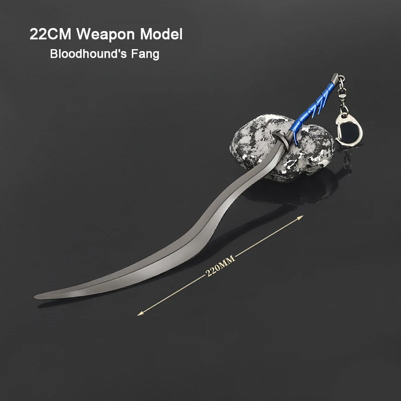 

22CM Elden Game Ring Peripheral Zinc Alloy Metal Cold Weapon Models Bloodhound's Fang Replica Miniature Decoration Accessories