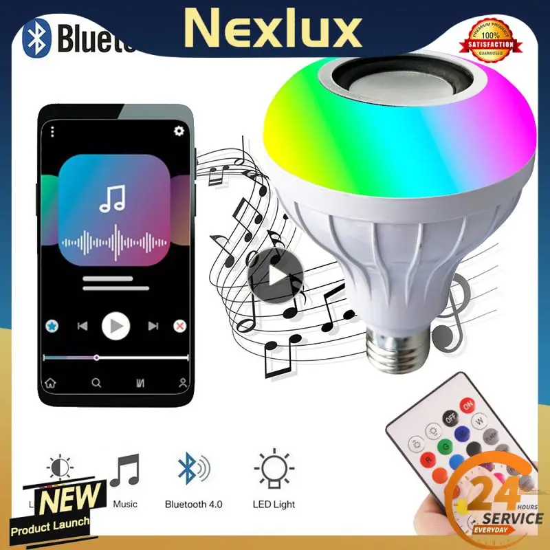 

Rgb Smart Music Light Bulb Dimmable 12w Colorful bluetooth-compatible Music Ball Bubble Intelligent Dimming Wireless