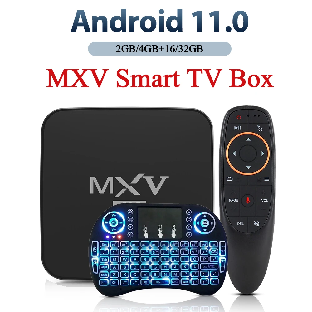 

Приставка Смарт-ТВ MXV, 4K HD, Android 2,4, 4 + 32 ГБ, ГГц