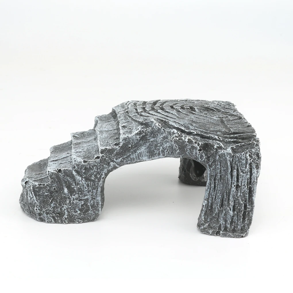 

NEW Resin Turtle Amphibians Tortoise Basking Reptile Platform Tank Aquatic Water Rock Ladder Basking Island Climb