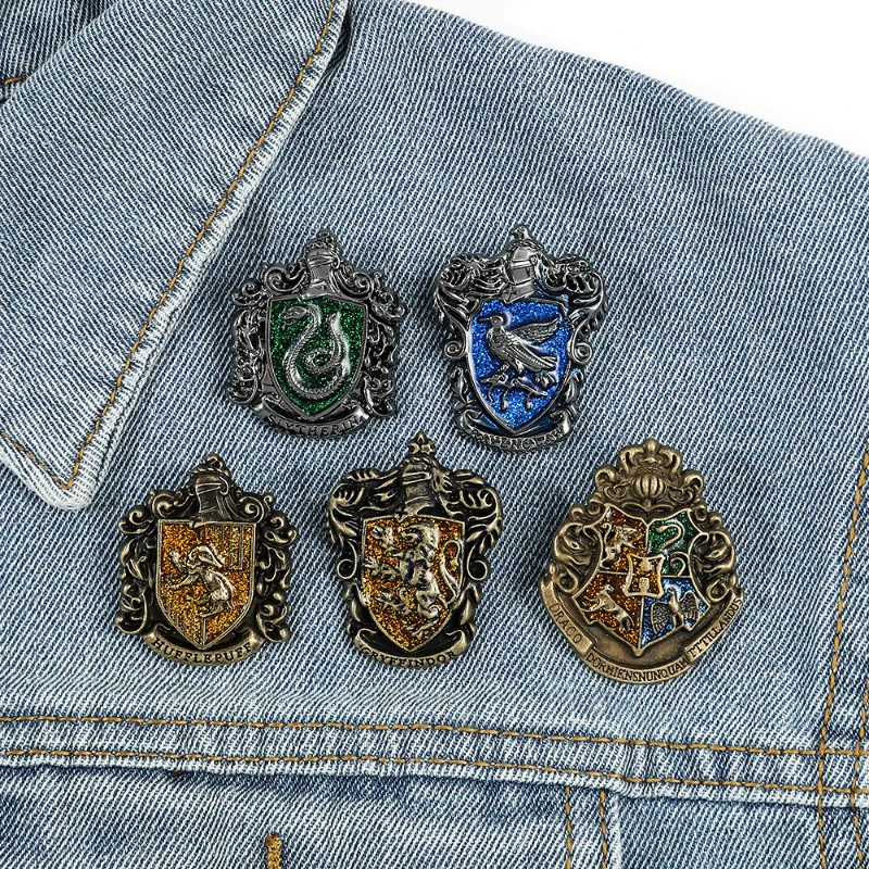 

School of Magic Harries School Badge Gryffindor Hogwarts Potters Slytherin House of Snakes Metal Badge Brooch Accessory Gift