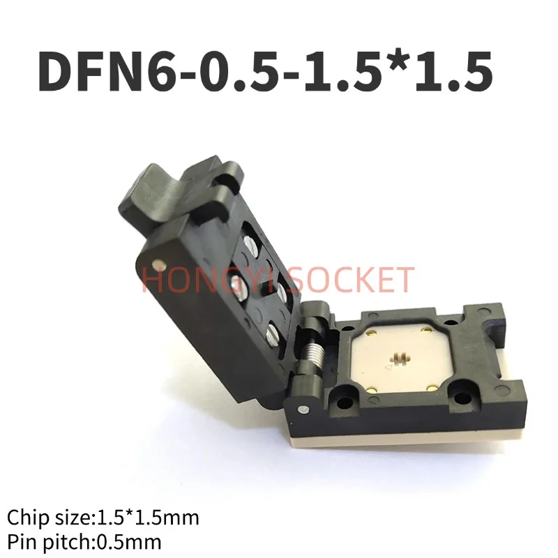 

DFN6 6-контактный ICsocket шаг0.5 ICsize1.5*1.5 Пружинный зонд Тест/burnin/программа Розетка Позолоченное Высокотемпературное HAST 30 В 50 мОм тестовое сиденье