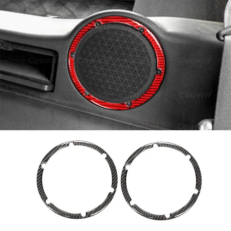 

Carbon Fiber Cover Door Audio Horn Speaker Decorative Stickers Decal Cover For Nissan 350Z Z33 Nismo 2003-2009 Car Accessories