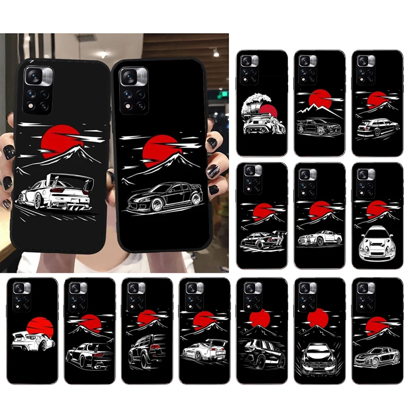 

Japan JDM Sports Cars Phone Case for Xiaomi Redmi Note 12 Pro 11S 11 10 Pro 9Pro Note9 10S Redmi 10 9C 9A Funda