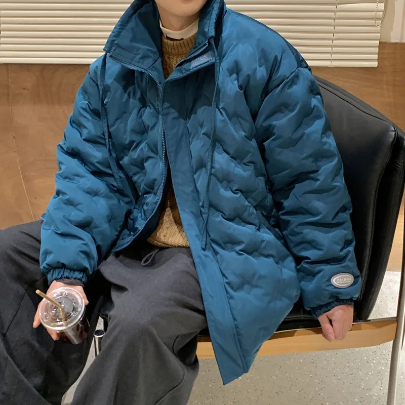 Winter Jacket Men Warm Fashion 4-color Thickened Jacket Men Streetwear Korean Loose Thick Short Coat Mens Parker Clothes M-3XL