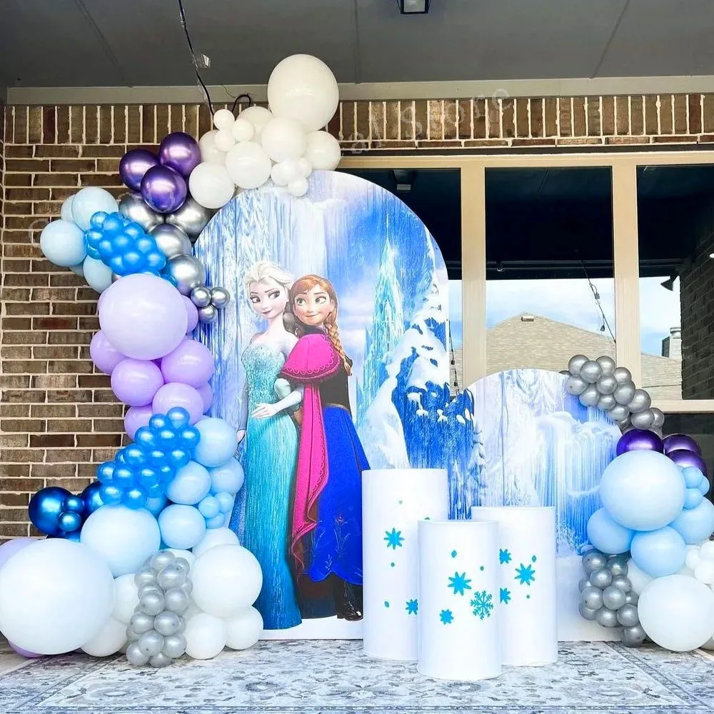 

1set Disney Frozen Theme Balloons Garland Arch Kit Olaf Elsa Princess Aluminium Foil Balloons Baby Shower Birthday Party Decors