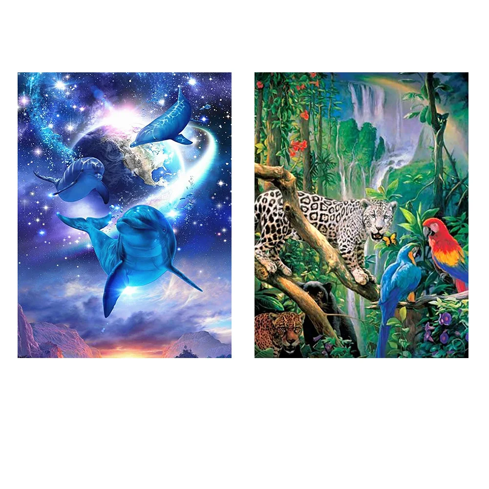 

Алмазная живопись 5D «сделай сам», картина с рисунком животных, круглыми стразами, для домашнего декора, для творчества, для взрослых