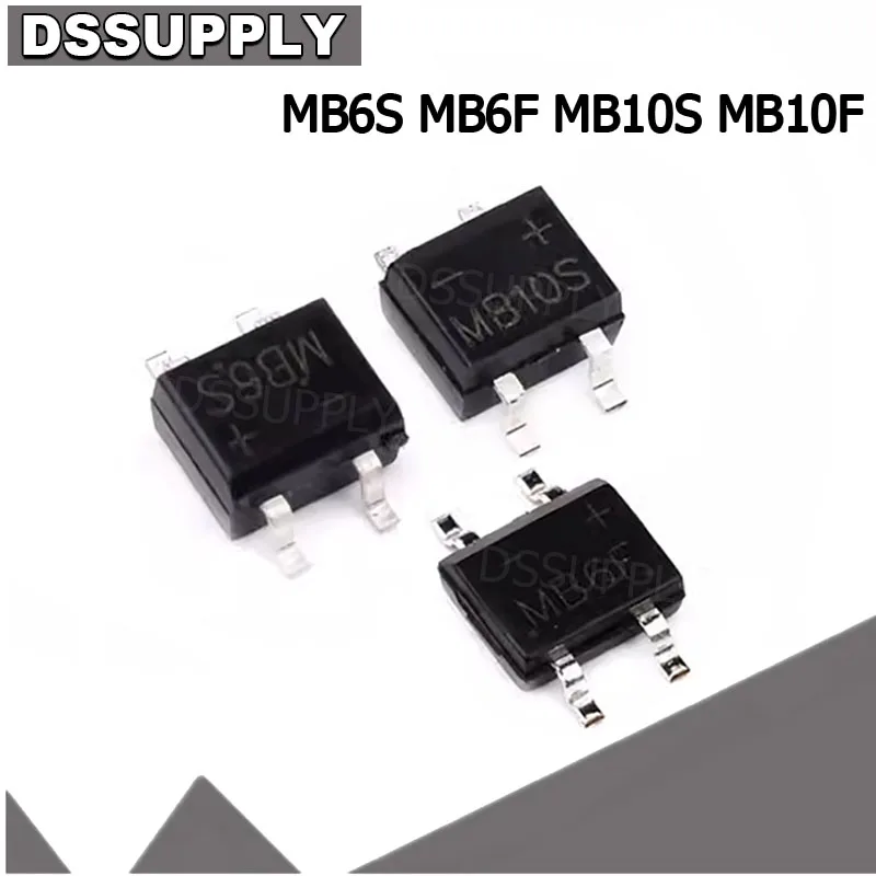 Набор микросхем с выпрямительным чипом SMD, комплект из 20 выпрямительных элементов MB10F, MB10S, MB10, MB6F, MB6S, MB6, SOP-4