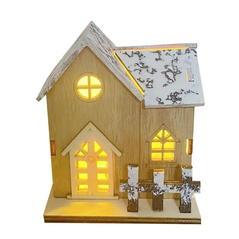 Рождественский деревянный светящийся мини-стол x max декоративные принадлежности