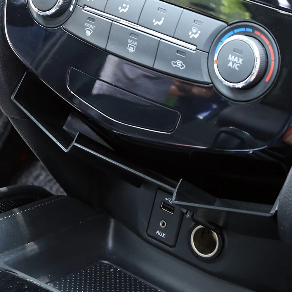 

Автомобильные аксессуары для Nissan Rogue X-Trail T32 2014-2020 черный пластиковый контейнер для хранения центральной консоли Органайзер контейнер лоток