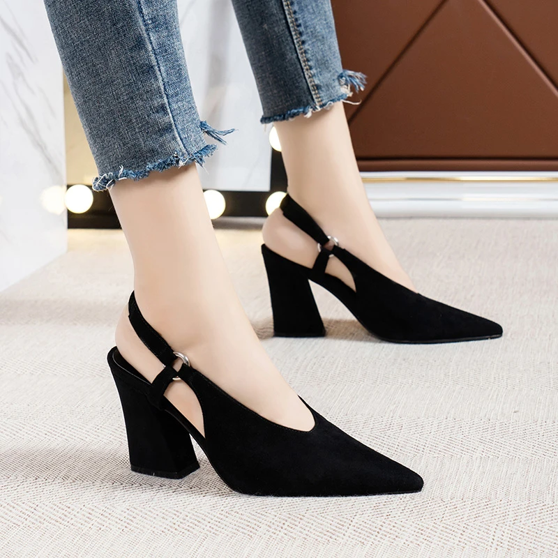 

Женская обувь, модные женские туфли с острым носком на высоком каблуке 8,5 см, женская обувь из натуральной кожи