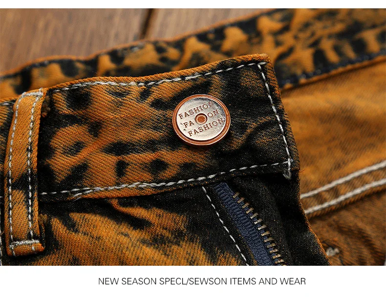 Retro Tide Pants Trade Jeans Mens Holes Old Straight Jeans for Men