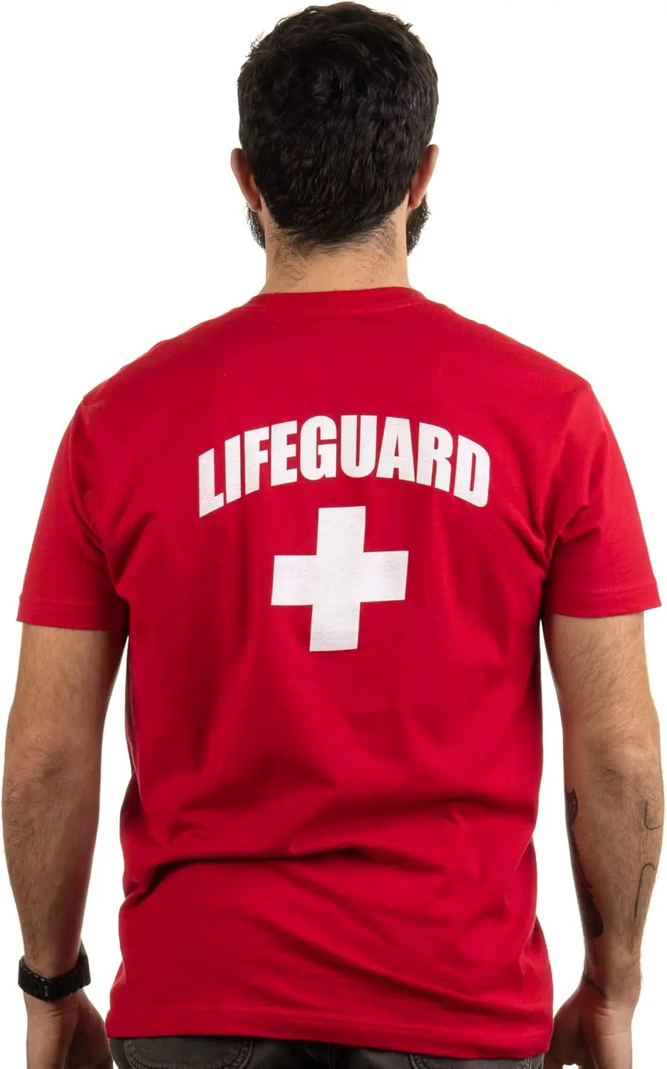 Фото Футболка Ann Arbor T-shirt Co. Lifeguard - красная, унисекс, для спасателей, униформа, костюм, футболка для мужчин и женщин №5