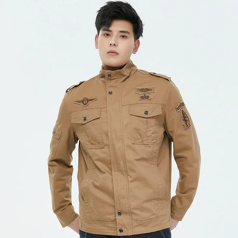 2024 Men's Jacket Fashionable Trendy Workwear Vintage Cold Resistant Anti-wind Loose Style Other Material