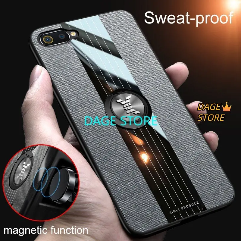 

Жесткий чехол-накладка с кольцом на палец для Realme C2
