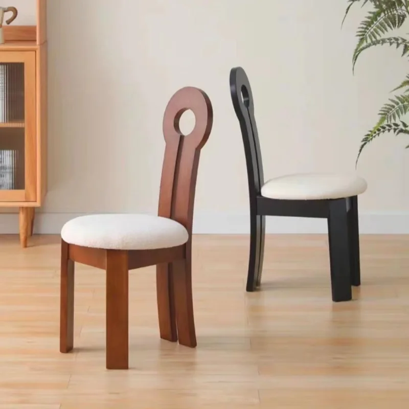 Обеденные стулья из массива дерева в стиле ретро роскошный дизайн домашняя