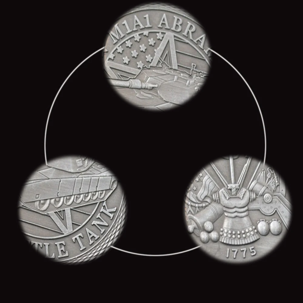 США военный M1A1 Abrams основной боевой танк вызов металлическая сувенирная монета