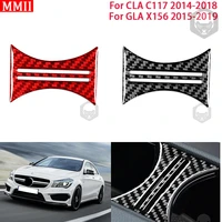 mmii real carbon fiber interiors car water cupholder cover trim sticker for mercedes benz cla c117 gla x156 2014 2019