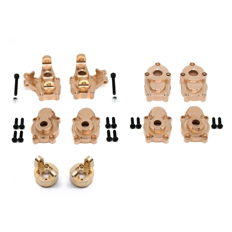 10Pcs Brass Front & Rear Portal Axle Drive Housing Counterweight for YK4102 YK4103 YK4082 YiKong RC Crawler Car Parts