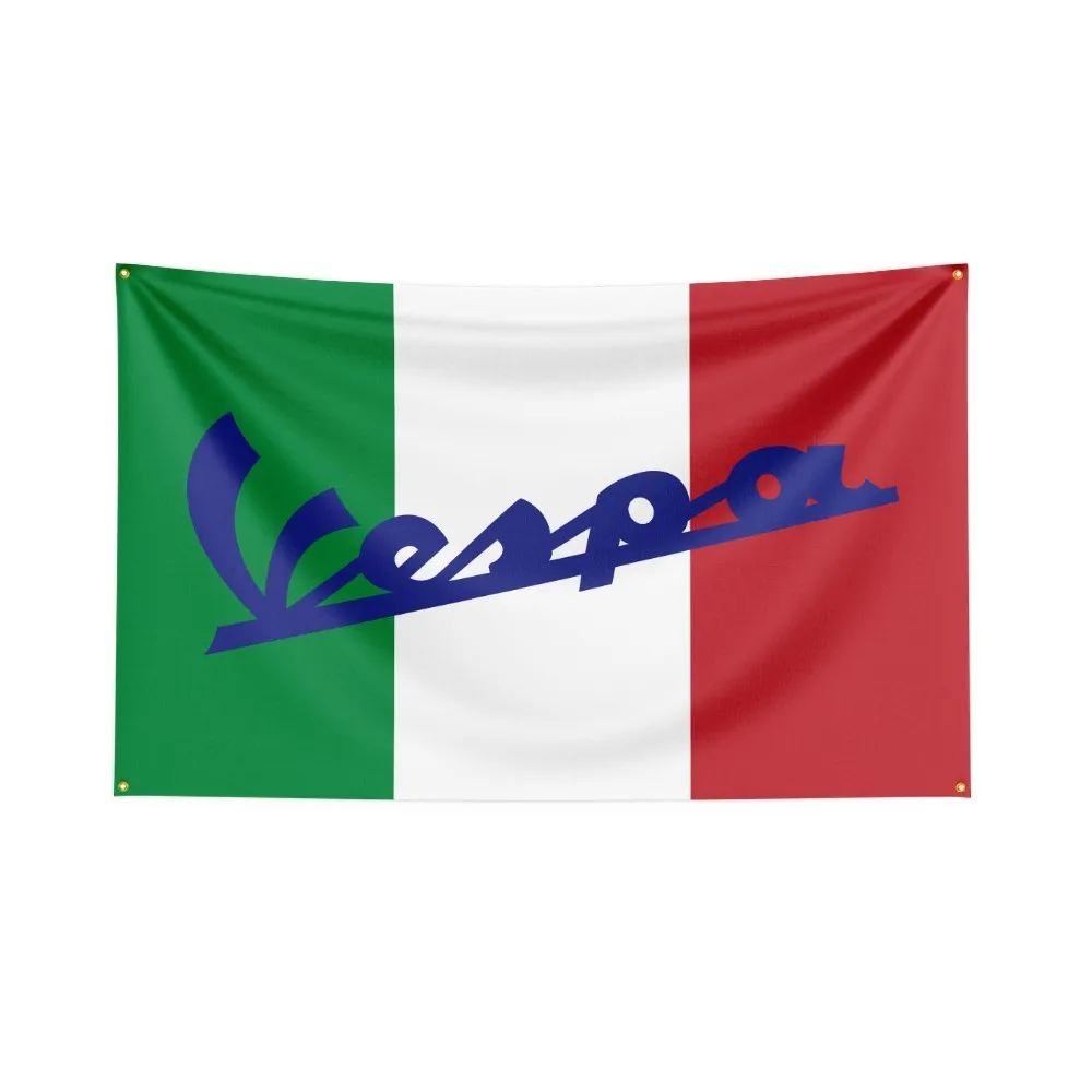 Фото 3x5 футов Vespa сервис мотоциклетный флаг полиэстер цифровой печатный мото баннер №3