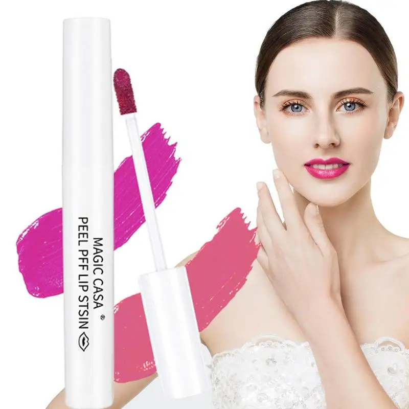 

Peel-off Lip Stain Peel Off Lip Gloss 4 Colors Non-stick Cup Lipstick Waterproof Long Lasting Tear-off Lip Makeup