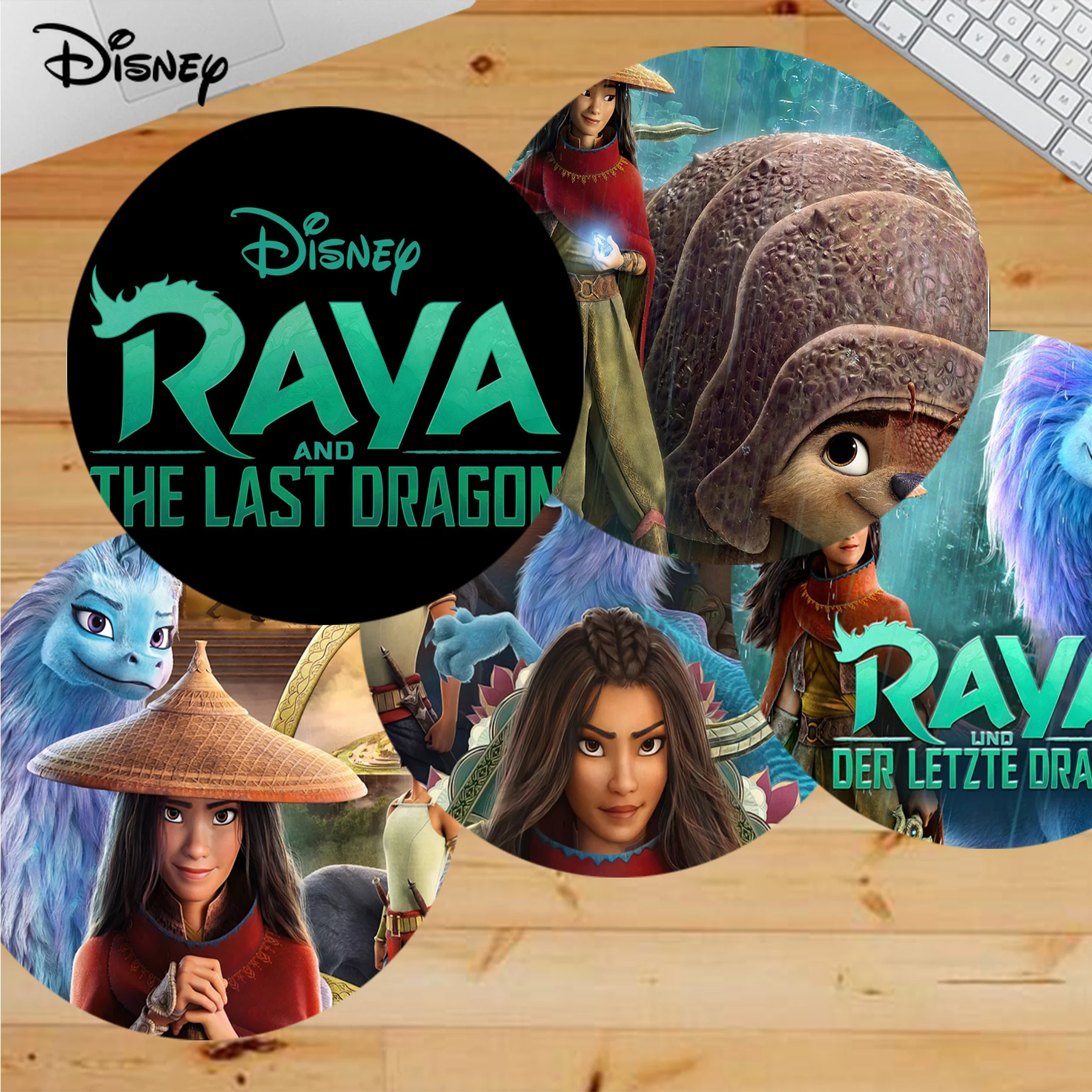 

Disney Raya And The Last Dragon Mousepad Animation Round Office Computer Desk Mat Table Keyboard Cushion Non-slip Computer Table