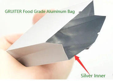 Food Bag White Kraft Paper Bag Tea Packaging Fresh-keeping Aluminum Foil Sachet Heat Sealing Pouch Dried Fruit Snacks Tea Bags images - 6