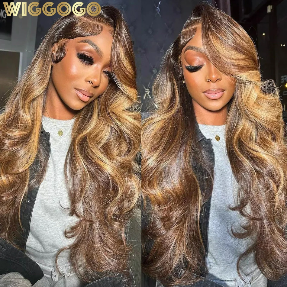 Ed Ombre Body Wave Lace Front Wig 30 Inch Hd Highlighted Lace Frontal Wigs