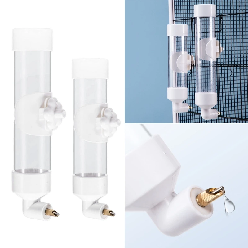 Water Bottle Automatic Feeders for Birds Hamsters Small Animals No-Drip No-Leak Water Dispenser for Small Pet Cages