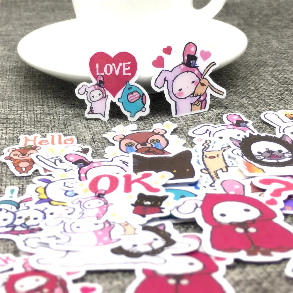 

40 Different Cartoon characters Paper Sticker Decoration DIY Ablum Diary Stickers Scrapbooking Label Sticker Kawaii Stationery