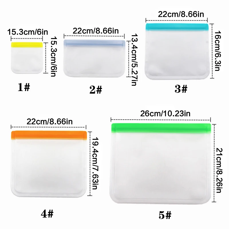 Многоцветная Экологически чистая прочная многоразовая Герметичная сумка для