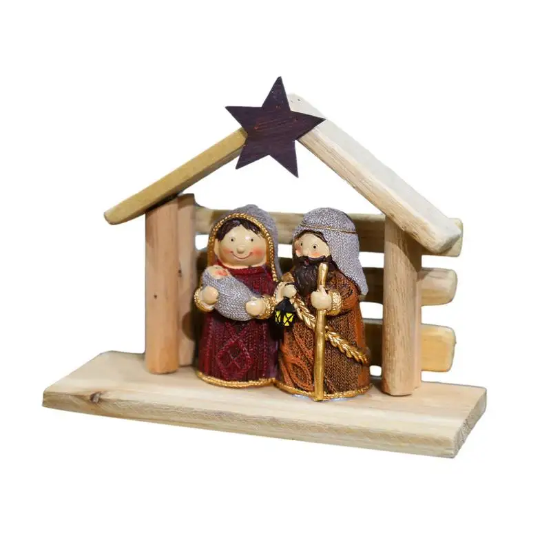 

Kids Nativity Set Christmas Story Manger Scene Toys Playset Miniature Manger Scene And Figures For Offices Living Room Or Study