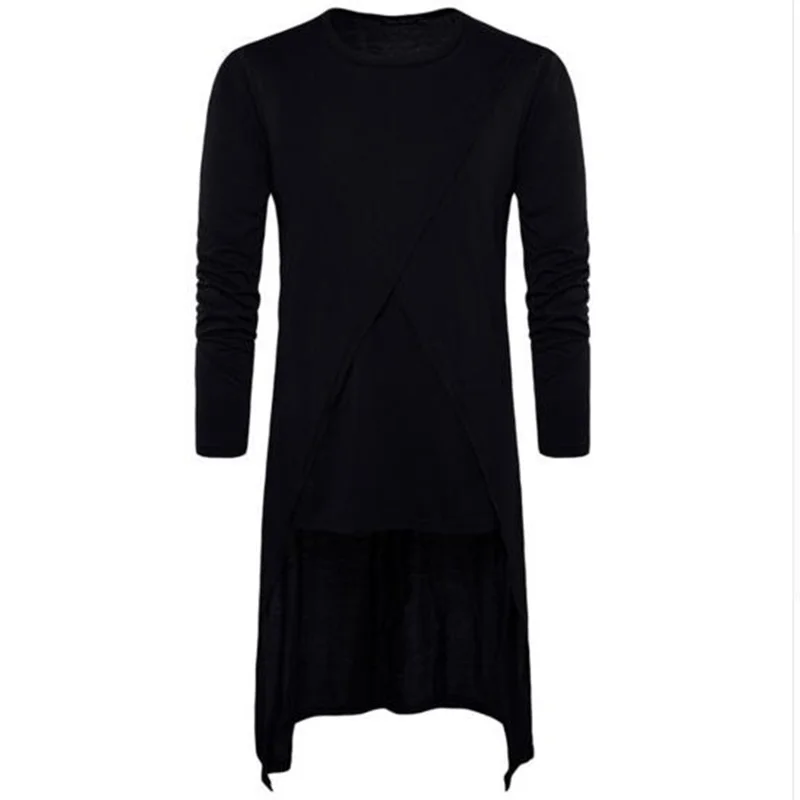 Мужской ночной клуб в стиле панк хип-хоп футболка с длинным рукавом сценический