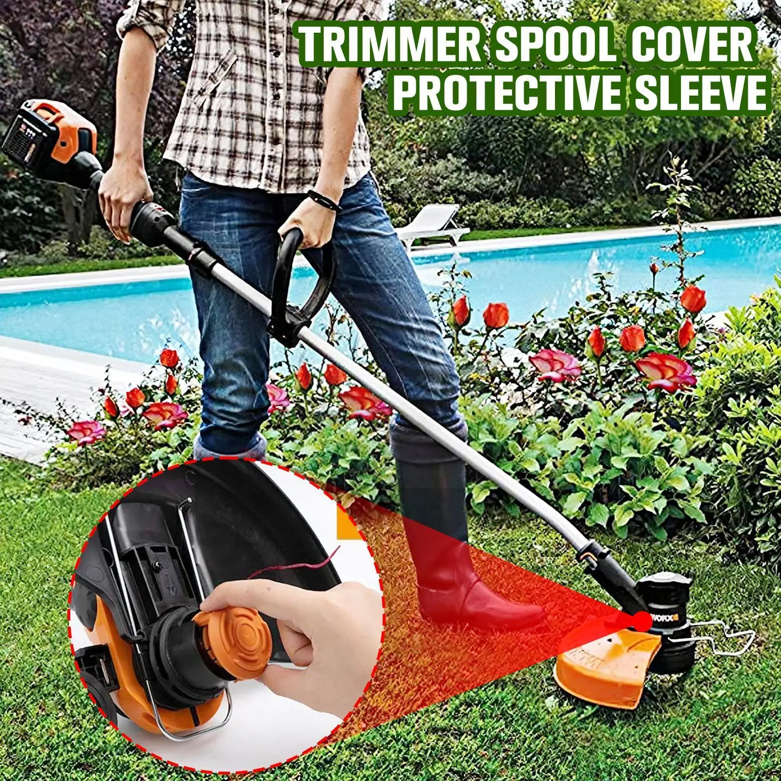 

Пластиковая крышка для катушки газонокосилки Pworx Wa0010 Wg151 Wg160 Wg165 Wg180, сменная Крышка для газонокосилки, для сада Too Q5m0, 1 шт.