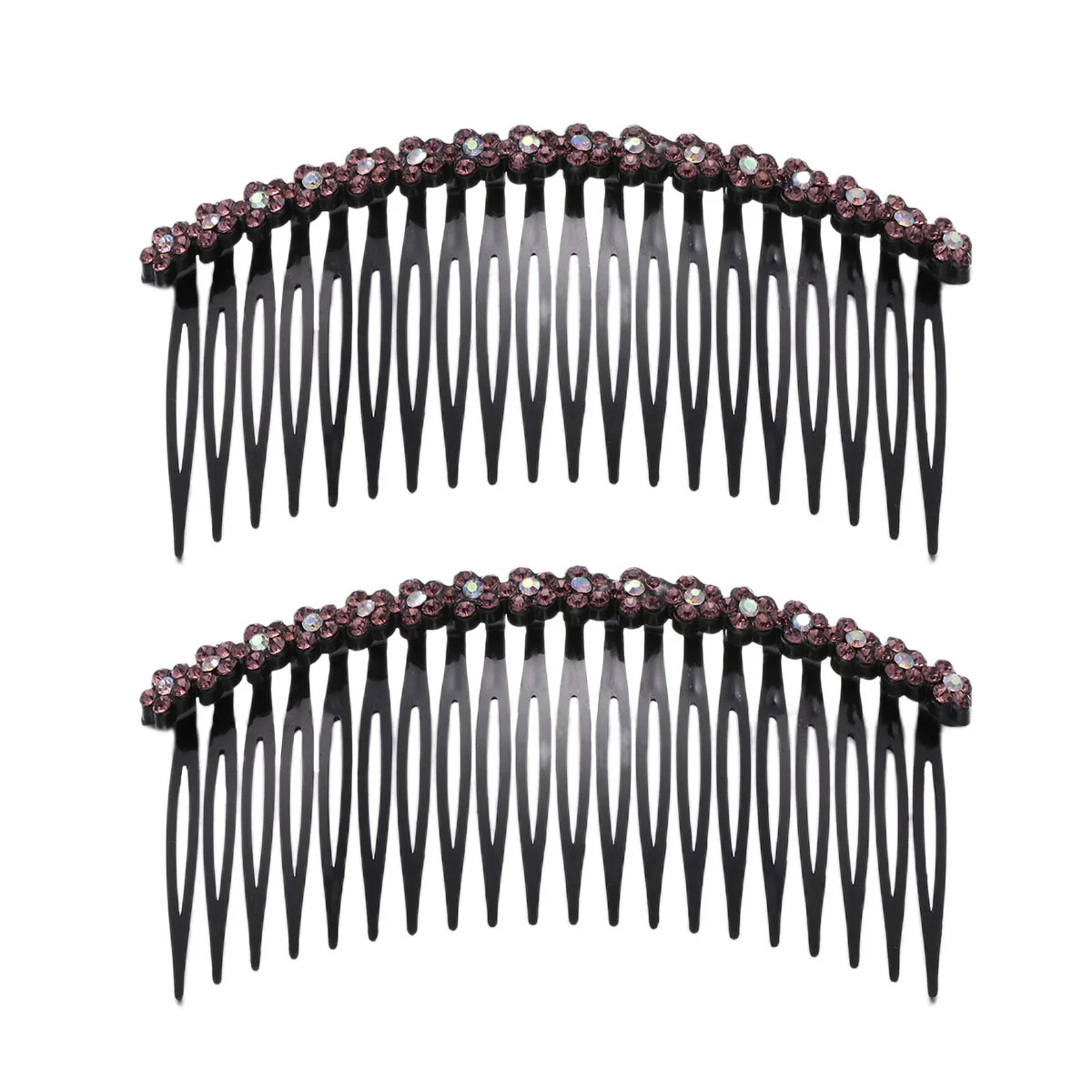 

2 Pcs Rhinestones Bride Hair Clips Girls Side Comb Accessory Bridal Accessories