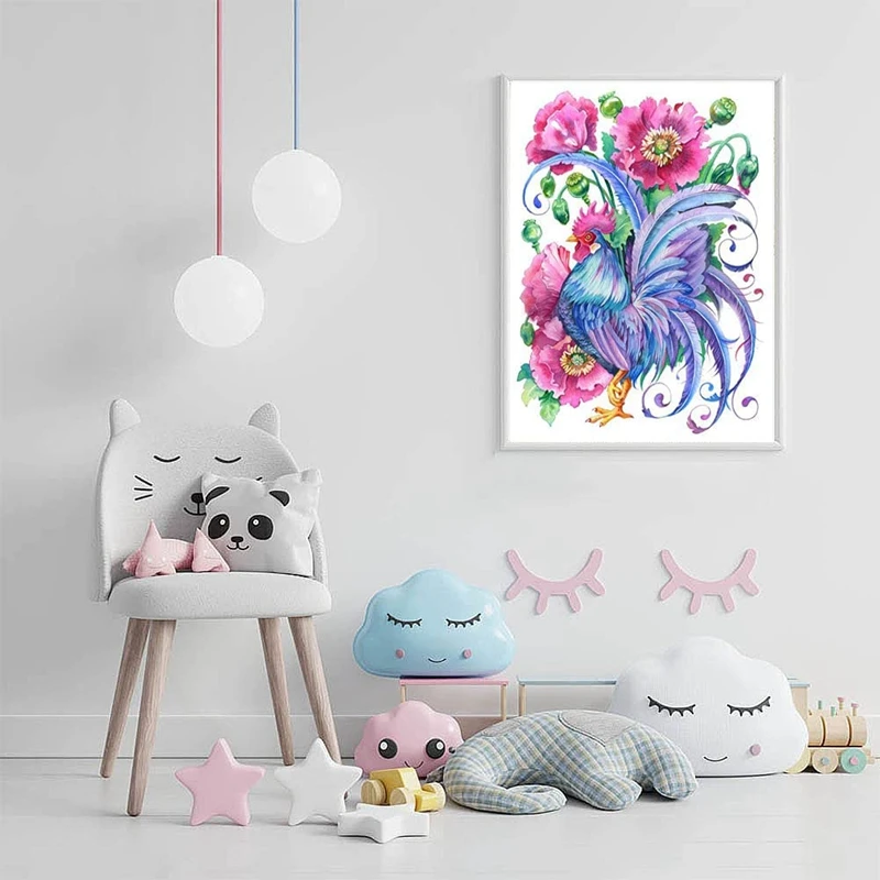 Наборы для рисования алмазами творчества с домашнего декора стен цветок петуха |