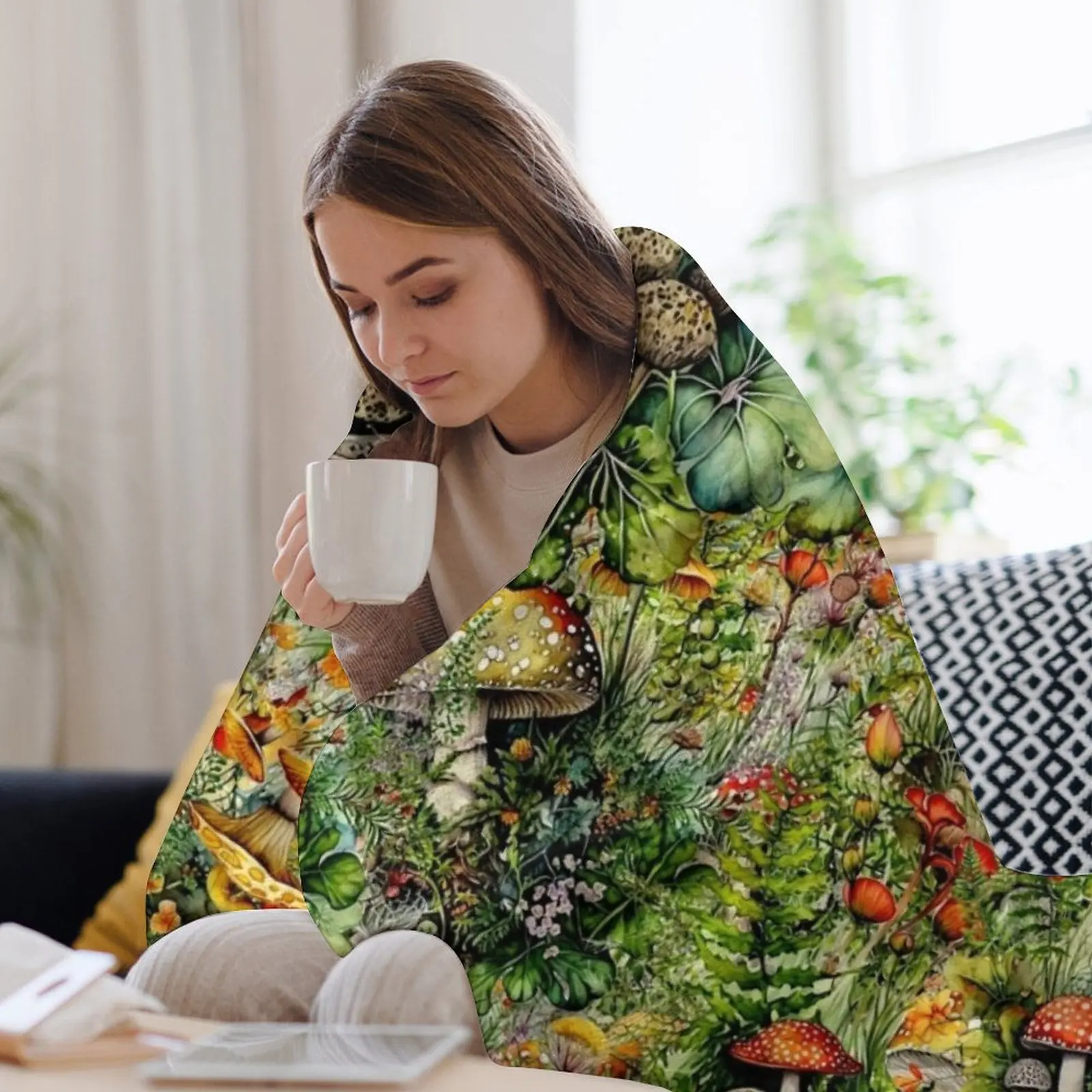 Одеяло с коллажем и грибами Amanita роскошные брендовые идеи подарков на день