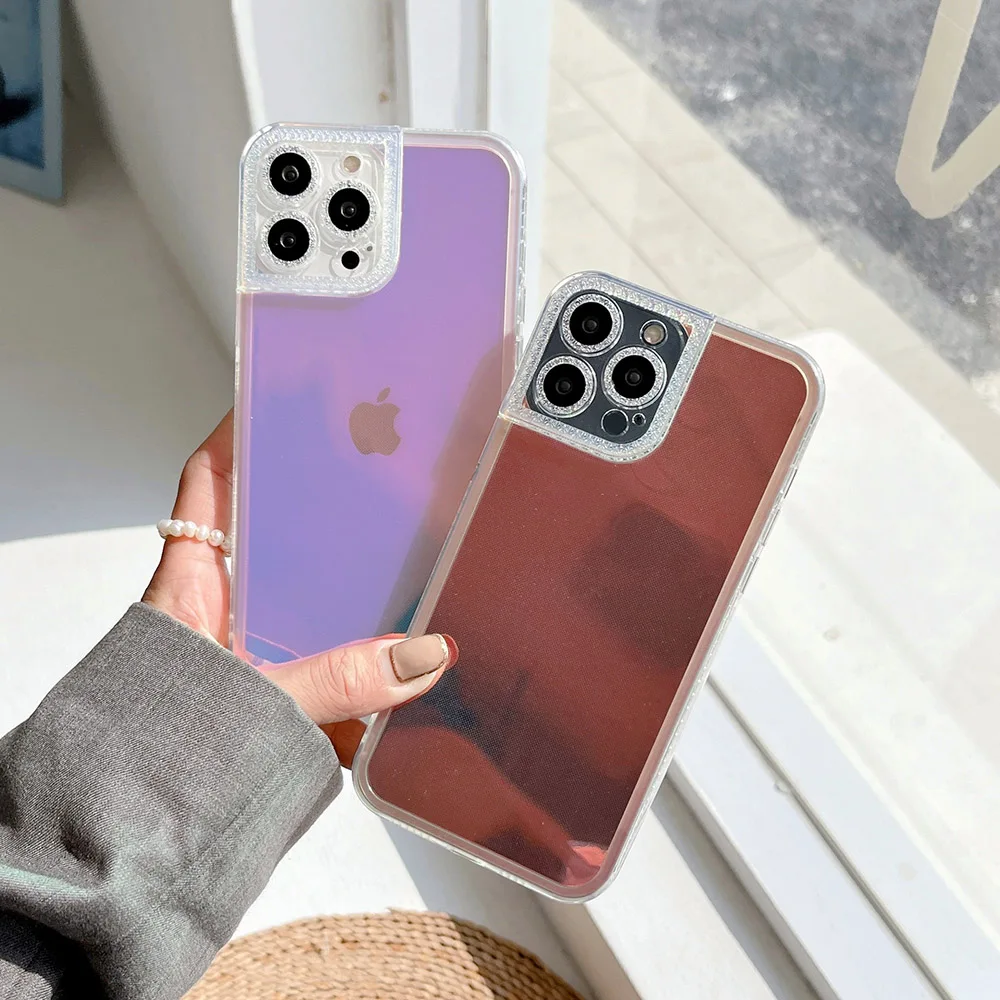 

Chameleon Shiny Glitter Clear Acrylic Phone Case For iPhone 11 Pro Max 12 13 Mini 6 6s 7 8 Plus 11Pro X XS XR Max SE2 Back Cover