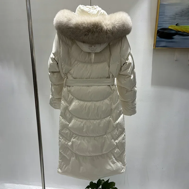 Зимнее женское пуховое пальто с капюшоном