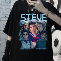 steve harrington t shirt classic retro 90s ullzang short sleeve tee hot movie season 4 tv fans print summer casual o neck tshirt