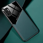 Роскошный чехол для Poco M3 Pro из искусственной кожи и глянцевая задняя крышка из поликарбоната мягкая рамка противоударный чехол для телефона для Xiaomi Poco M3 Pro