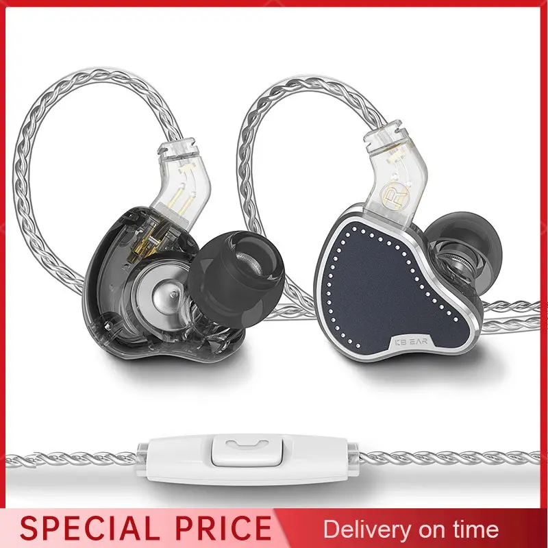 

KBEAR PECKER KB2208 HiFi In-Ear Metal Earphone 2BA+1DD Driver IEM Interchangeable OFC Wired Earphone Bass Music Sport Headset