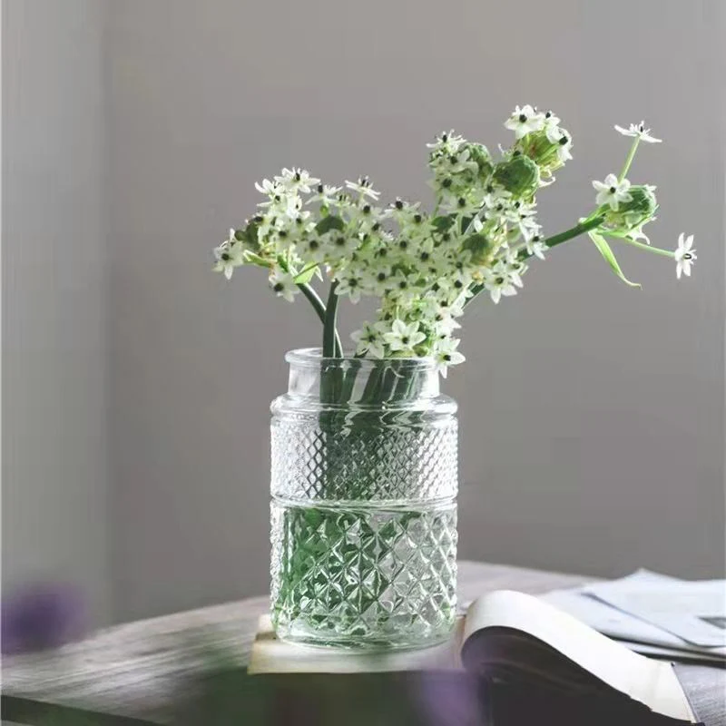 

Modern Crystal Glass Vase Luxury Tall Ikebana Cylinder Flower Vases Nordic Design Transparent Wazony Home Decorating LK50HP
