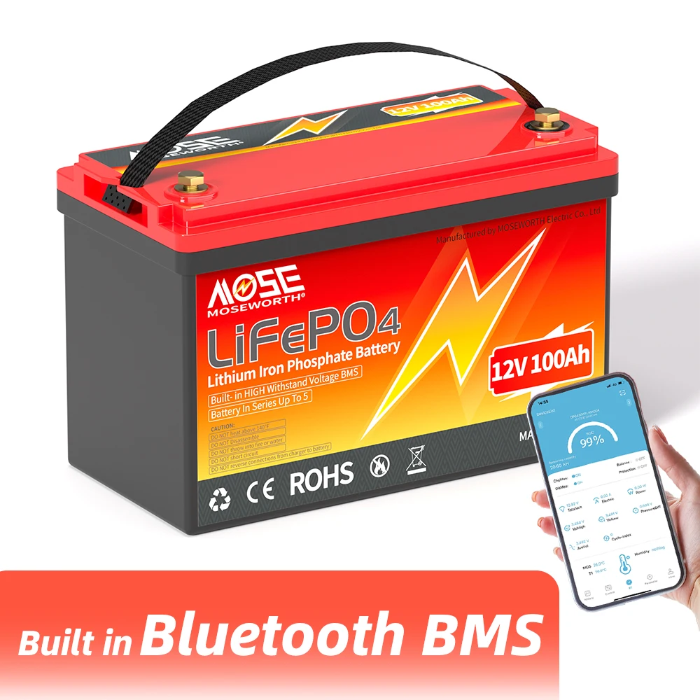 12 В LifePO4 Батарея 100 Ач Buili в А BMS Аккумуляторы Литиевая батарея Grade A Cell для
